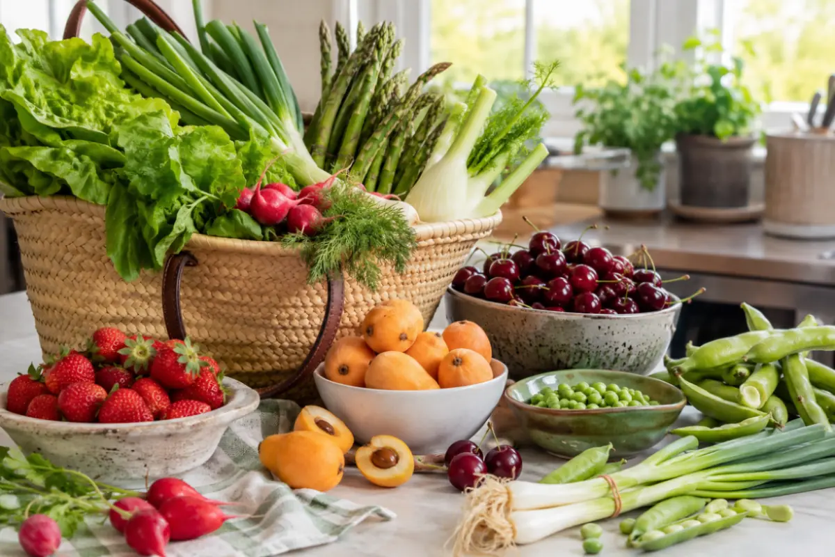 Frutta e verdura fresca di stagione
